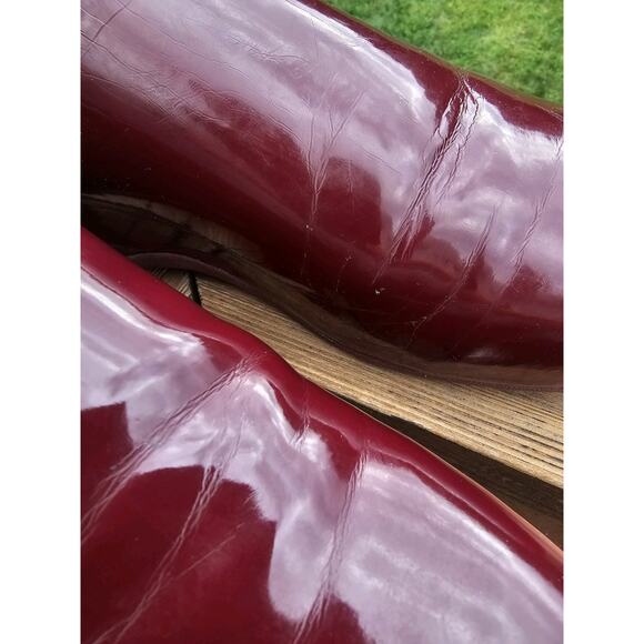 FitFlops Womens Sz 9 Clogs Red Slip On Shiny Fit Flop - Picture 9 of 10